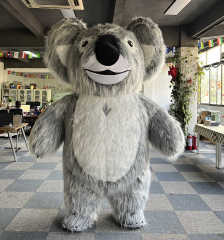 Party Animal Cartoon Show Costume Adult Inflatable Gray Koala Bear Costume Inflatable Bear Mascot for Sale