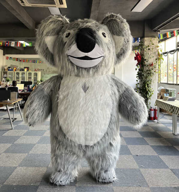 Party Animal Cartoon Show Costume Adult Inflatable Gray Koala Bear Costume Inflatable Bear Mascot for Sale