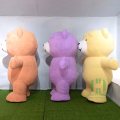 Pink Cute Dressing Bear Mascot Costumes Various Color Inflatable Giant Teddy Bear Costume Inflatable Teddy Bear Mascot Costume