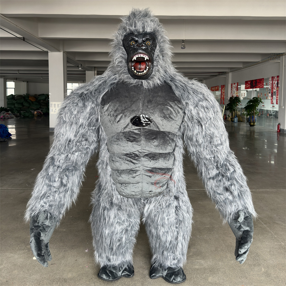 Giant Realistic Gorilla Inflatable king Kong Mascot Costume 2/2.6/3m Inflated Anime Costumes Gorilla for Events Dress