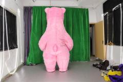 Pink Fur Coating Polar Bear Mascot Costume 2m 2.6m Inflatable Polar Bear Costume for Party Dress