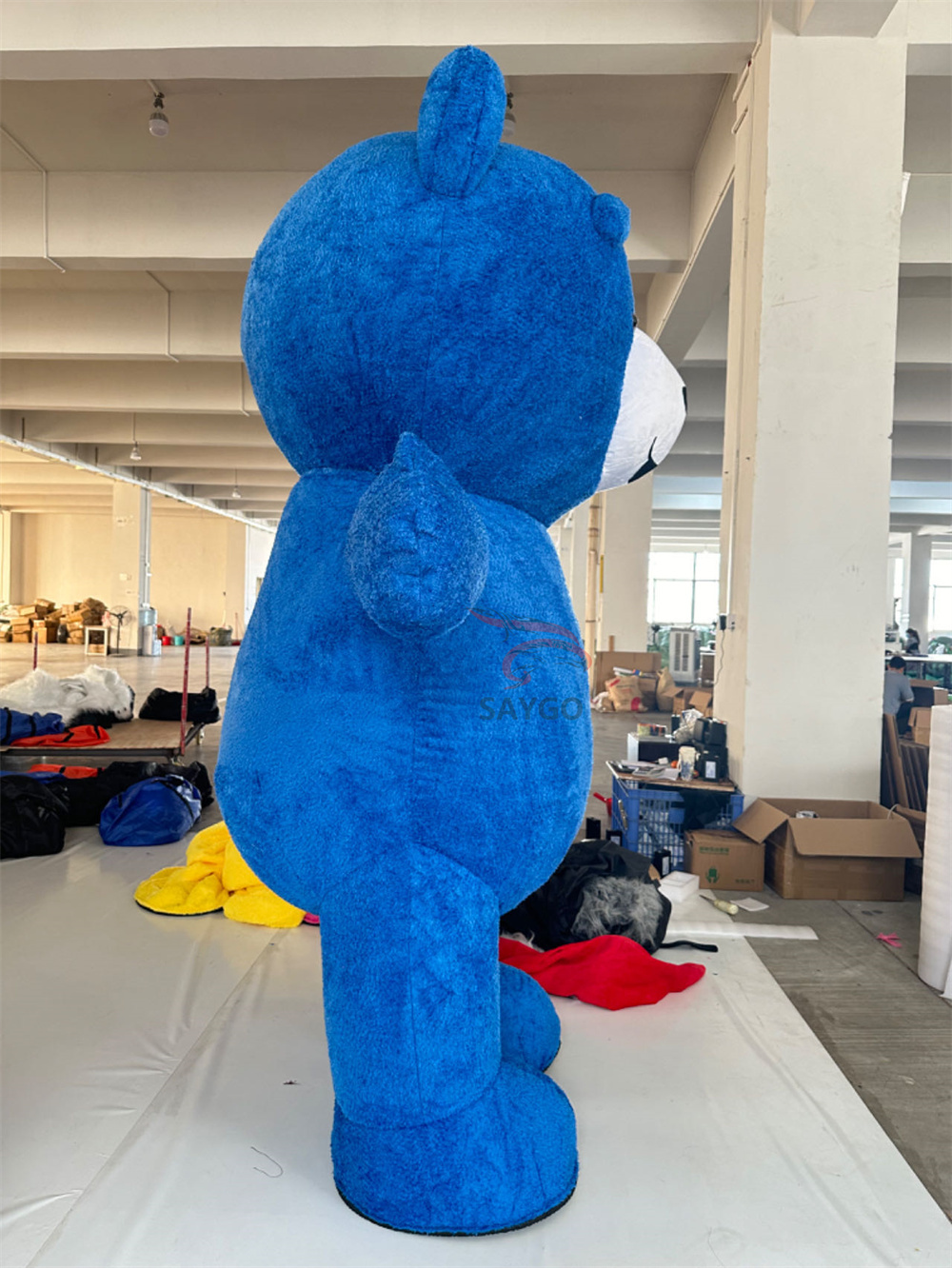 Freedom Teddy Bear Costume for Christmas Carnival Inflatable Bear Mascot Costume 2m