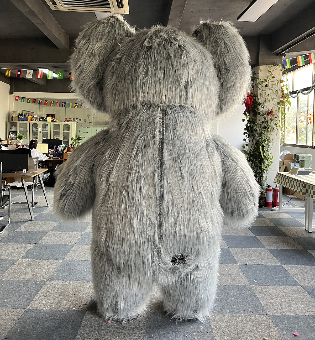 Party Animal Cartoon Show Costume Adult Inflatable Gray Koala Bear Costume Inflatable Bear Mascot for Sale