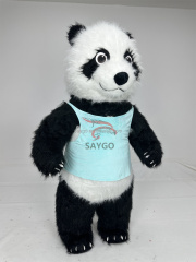 Animal Panda Bear Factory Wholesale MOQ 1 PC Popular Cartoon Character Inflatable Mascot Costume Adult Mascot Costume for Sale