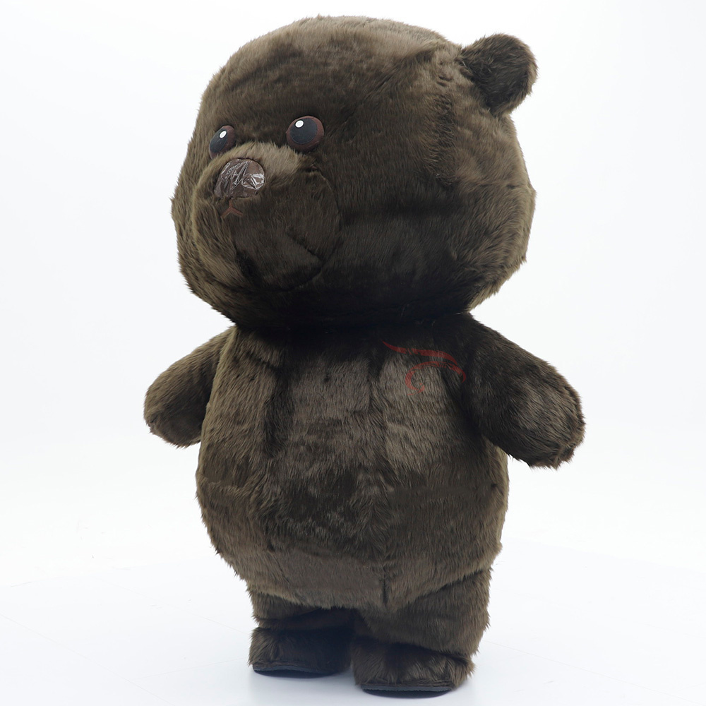 Outdoor Inflatable Costume Teddy Bear Fur Bear and Brown Bear Costume Adult Walking Mascot Costume Role-playing Dress up Party
