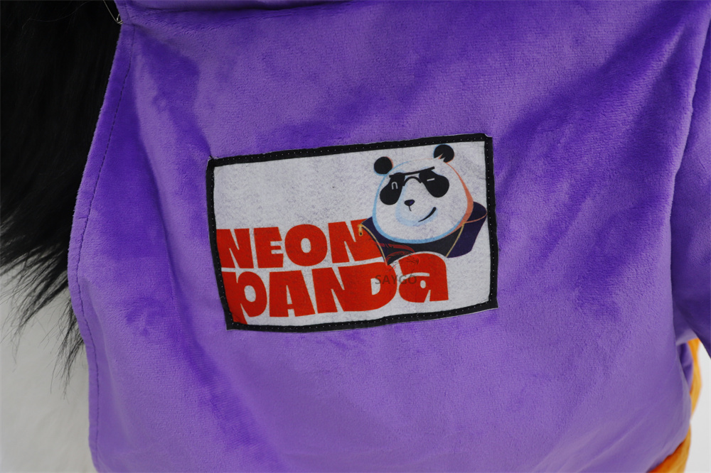 Custom Animal Cartoon Character Inflatable Panda in Jacket Mascot Costume Adult Mascot Costume for Sale