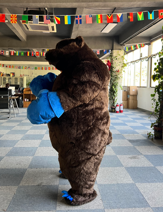 Factory Customize Boxing Bear Mascot Costume for Cosplay 2m 2.6m Inflatable Strong Boxing Bear Mascots Costumes for Boxing Clubs