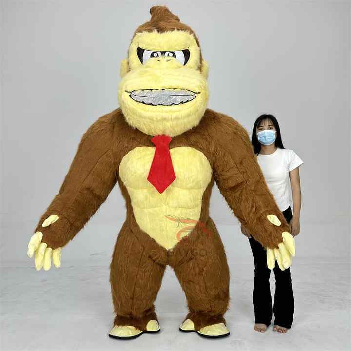 Realistic Monkey Wild Animal Inflatable Mascot Costume Inflatable Cartoon Walking Monkey Gorilla Costume for Party,Big Mascot,Realistic Wild Animal Inflatable Mascot Costume Inflatable Cartoon Walking Monkey Gorilla Costume for Party