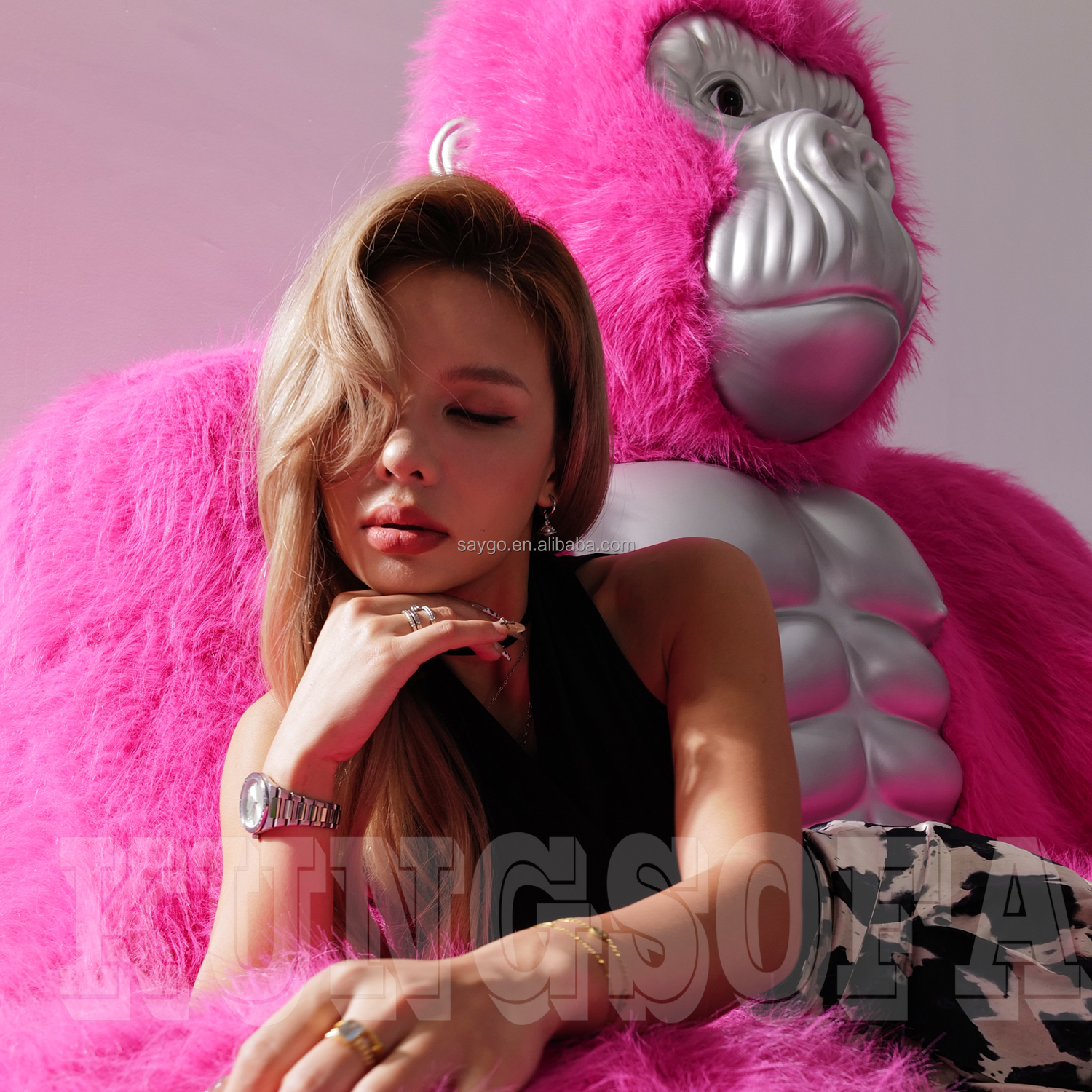 Animal Shaped Sofa Famous Cartoon Movie Inflatable Gorilla Costume Adult New Gorilla Shape Sofa Internet Celebrity Gorilla Couch
