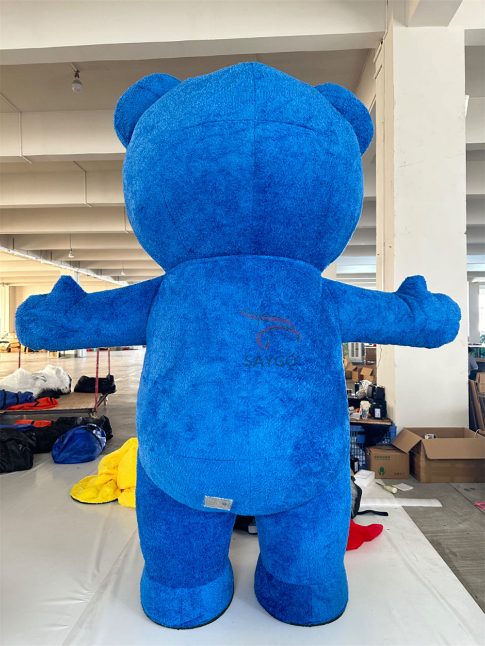 Freedom Teddy Bear Costume for Christmas Carnival Inflatable Bear Mascot Costume 2m