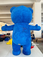 Freedom Teddy Bear Costume for Christmas Carnival Inflatable Bear Mascot Costume 2m