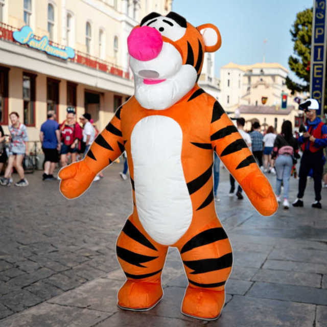 Realistic Inflatable Tiger Mascot Costume for Adults Unisex Party Use-Mardi Gras / Carnival Theme