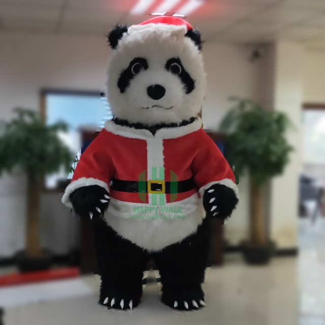 Saygo Factory Direct Sale 2m/2.6m/3m High Quality Inflatable Panda Mascot Costume Adult Panda Costume for Christmas