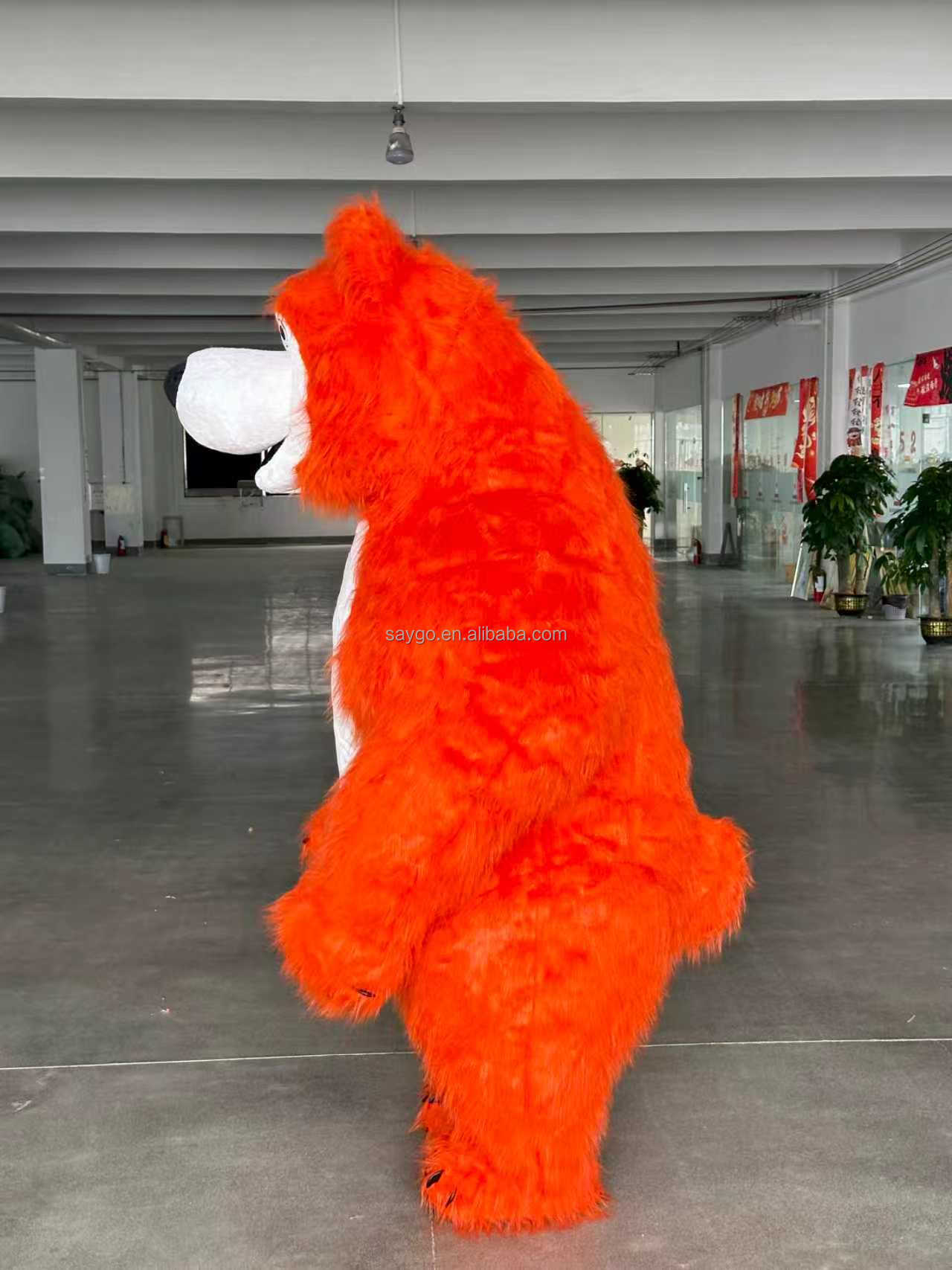 For Adult Inflatable Orange Mascot Costume for Party and Mardi Gras Carnival
