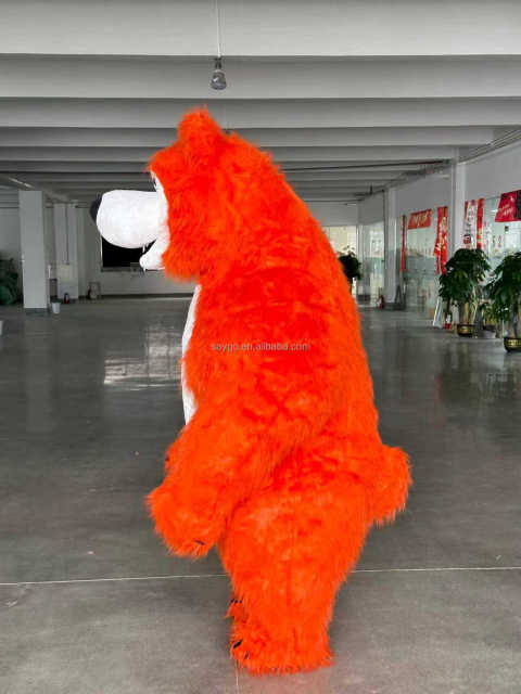 For Adult Inflatable Orange Mascot Costume for Party and Mardi Gras Carnival