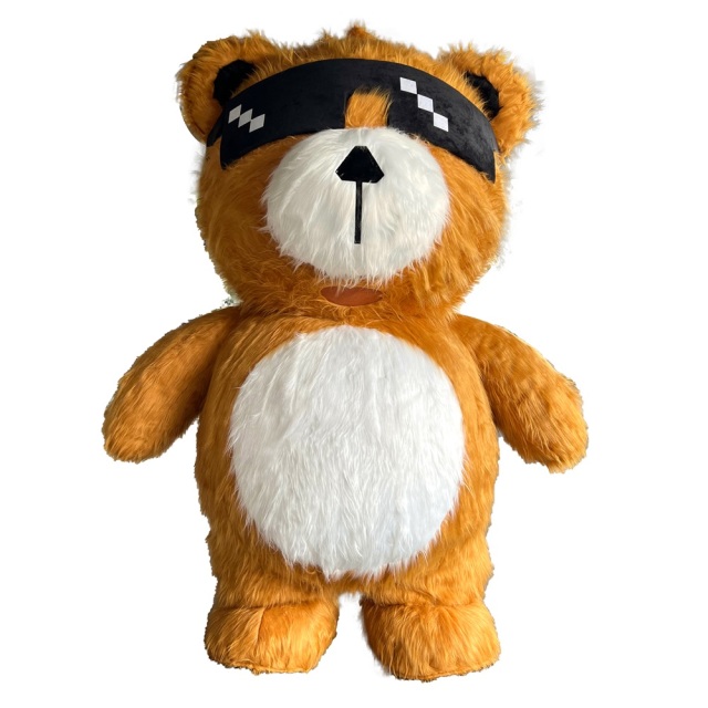 Saygo Halloween Fat Bear Mascot Costume Inflatable Plush Teddy Bear Costume With Bear Mascot Costume With Sunglasses for Sale