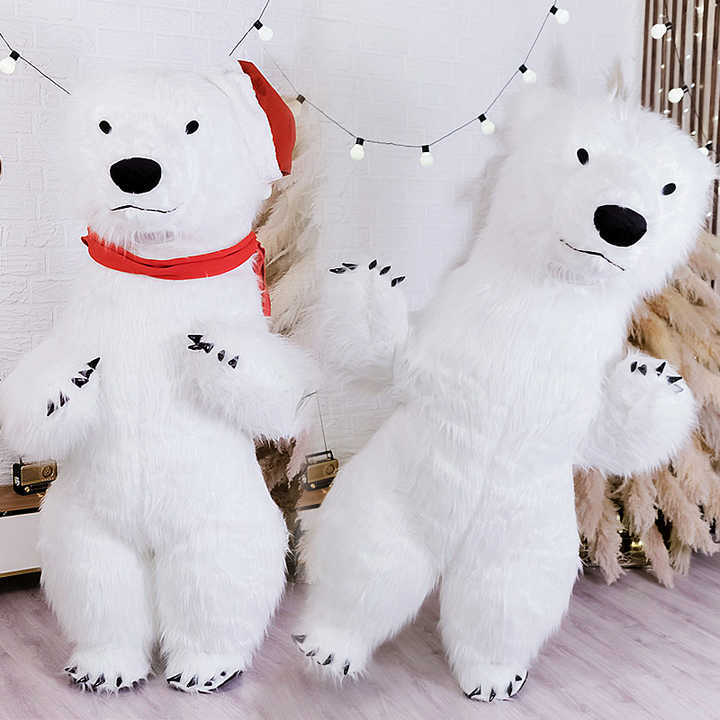 2025 Events Halloween Gorilla Costumes Inflatable Panda Polar Bear Kingkong Gorilla Mascot Costume for Adult Kids Cosplay Suit