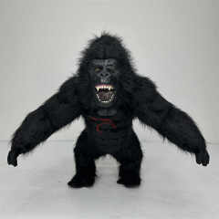 Short Dwarf Gorilla Mascot Costume 2m Inflated Fibre Furry Gorilla Monkey Costume for Events Activities Walking