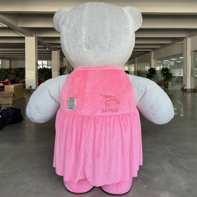 Saigao Best Supply Various Color Inflatable Giant Teddy Bear Costume Inflatable Teddy Bear Mascot Costume Teddy Bear Costumes