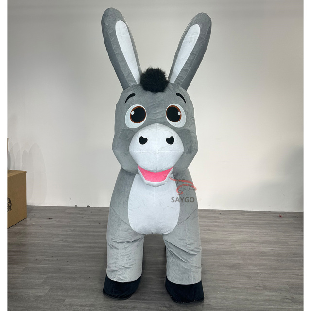 Inflatable Adult Donkey Mascot Costume for Party Mardi Gras/Carnival-Unisex,Big Mascot,Inflatable Adult Donkey Mascot Costume for Party Mardi Gras/Carnival-Unisex
