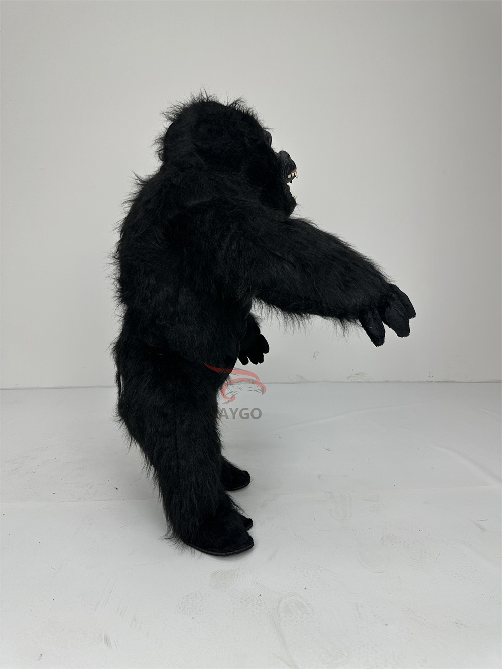 Short Dwarf Gorilla Mascot Costume 2m Inflated Fibre Furry Gorilla Monkey Costume for Events Activities Walking