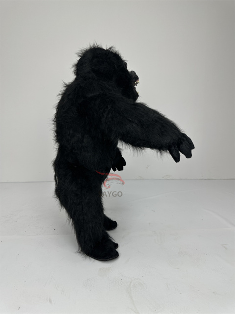Short Dwarf Gorilla Mascot Costume 2m Inflated Fibre Furry Gorilla Monkey Costume for Events Activities Walking
