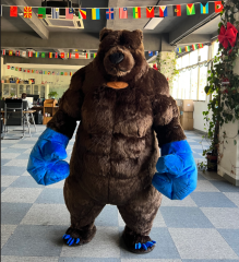 Factory Customize Boxing Bear Mascot Costume for Cosplay 2m 2.6m Inflatable Strong Boxing Bear Mascots Costumes for Boxing Clubs