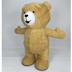 Hot Selling Custom Yellow Inflatable Teddy Bear Mascot Costume Latest Release Adult Character Clothing Life-Size Plush Teddy