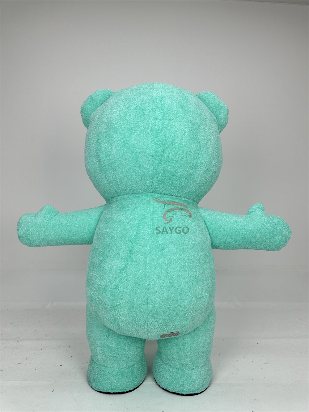 Mint Green Color Teddy Bear Mascot Costume 2m Fabric Teddy Bear Inflatable Costume for Cartoon Theme Parties,Big Mascot,Mint Green Color Teddy Bear Mascot Costume 2m Fabric Teddy Bear Inflatable Costume for Cartoon Theme Parties