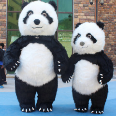 Saygo Long Plush 2m/2.6m/3m Inflatable Panda Mascot Costume Cartoon Character Cosplay Suit for Adults