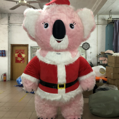 Attractive Christmas Giant Inflatable Koala Bear Mascot Costume for Adult Halloween Plush Furry Panda Suit