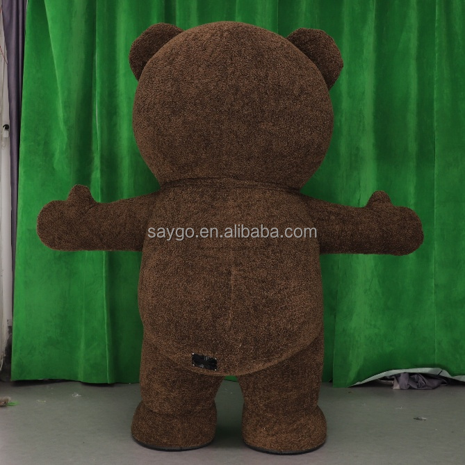 Wearable Inflatable Teddy Bear Christmas Costume Cartoon Teddy Bear Costume for Men Gummy Bear Costumes for Advertising Events