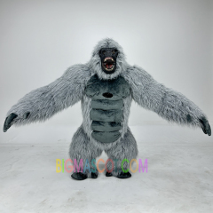 Short Dwarf Gorilla Mascot Costume 2m Inflated Fibre Furry Gorilla Monkey Costume for Events Activities Walking