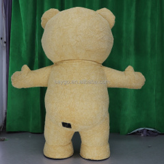 Giant Brown Plush Inflatable Teddy Bear Costumes Inflatable Teddy Bear Mascot Costumes for Adult Park Show, Opening Show, Kids