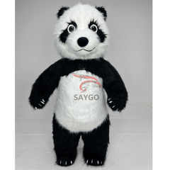Customized Giant Outdoor Inflatable Walking Panda Mascot Costume Kawaii Polar Bear Mascot Costume Panda Costume for Adult
