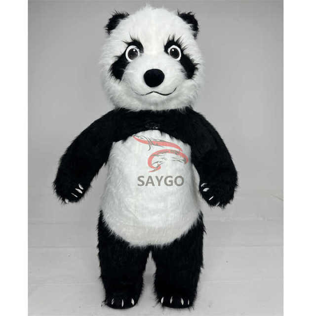 Customized Giant Outdoor Inflatable Walking Panda Mascot Costume Kawaii Polar Bear Mascot Costume Panda Costume for Adult