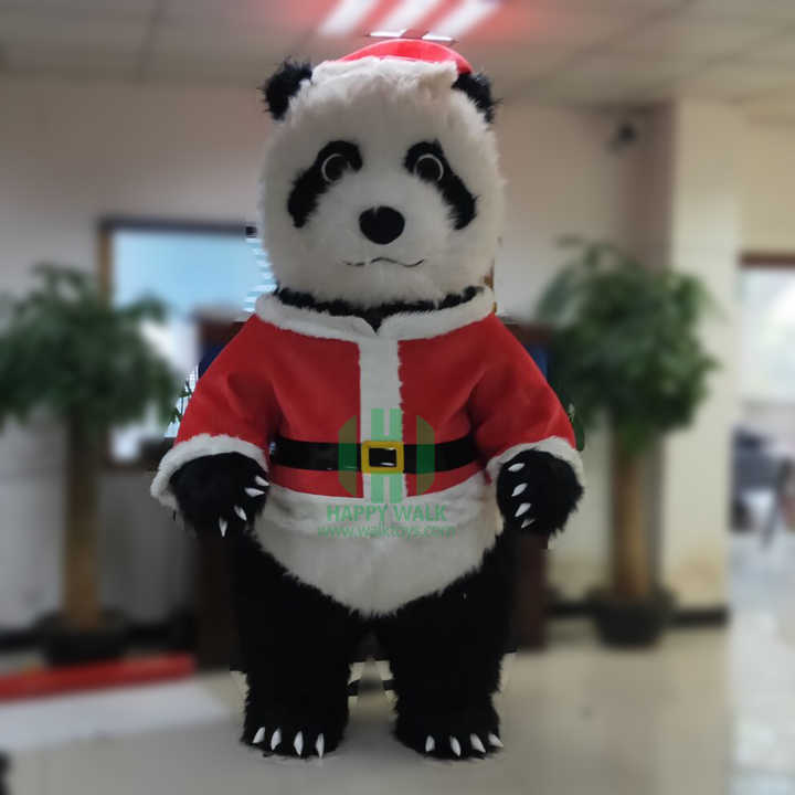 Saygo Factory Direct Sale 2m/2.6m/3m High Quality Inflatable Panda Mascot Costume Adult Panda Costume for Christmas