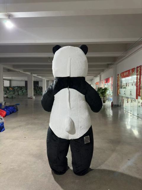 Cheap Price Hot Sale Custom Unisex Adult Size Short Fabric Inflatable Panda Mascot Costumes for Christmas Sales