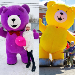 Saygo Best Selling CE 2M/2.6M/3M Plush Inflatable Giant Teddy Bear Mascot Costume for Carnival