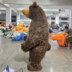 Dark Brown Cartoon Character Inflatable Masha Bear Mascot Costume Adult Mascot Costume for Sale,Big Mascot,Dark Brown Cartoon Character Inflatable Masha Bear Mascot Costume Adult Mascot Costume for Sale