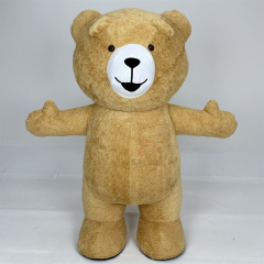 Hot Selling Custom Yellow Inflatable Teddy Bear Mascot Costume Latest Release Adult Character Clothing Life-Size Plush Teddy