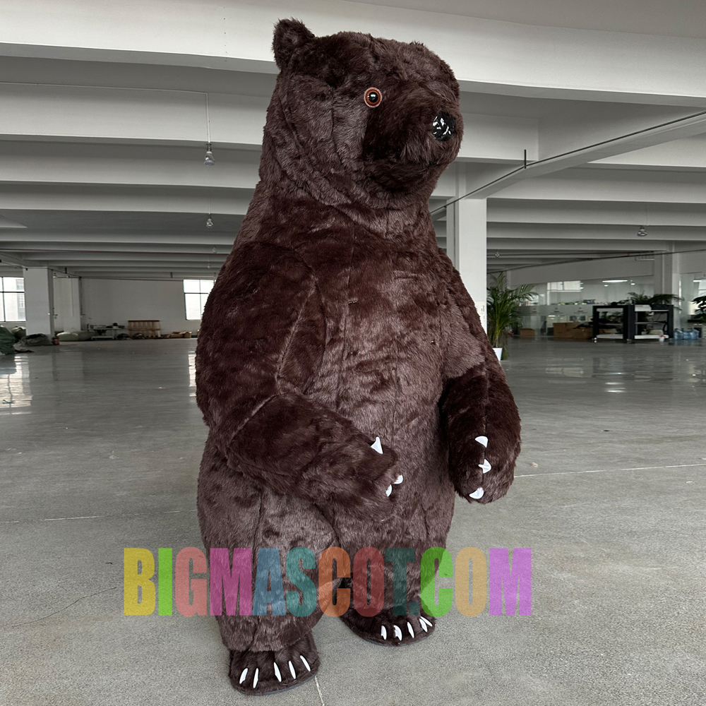 Christmas Halloween Party Bear Animal Cartoon Show Costume Adult Brown Inflatable Teddy Bear Mascot Costume