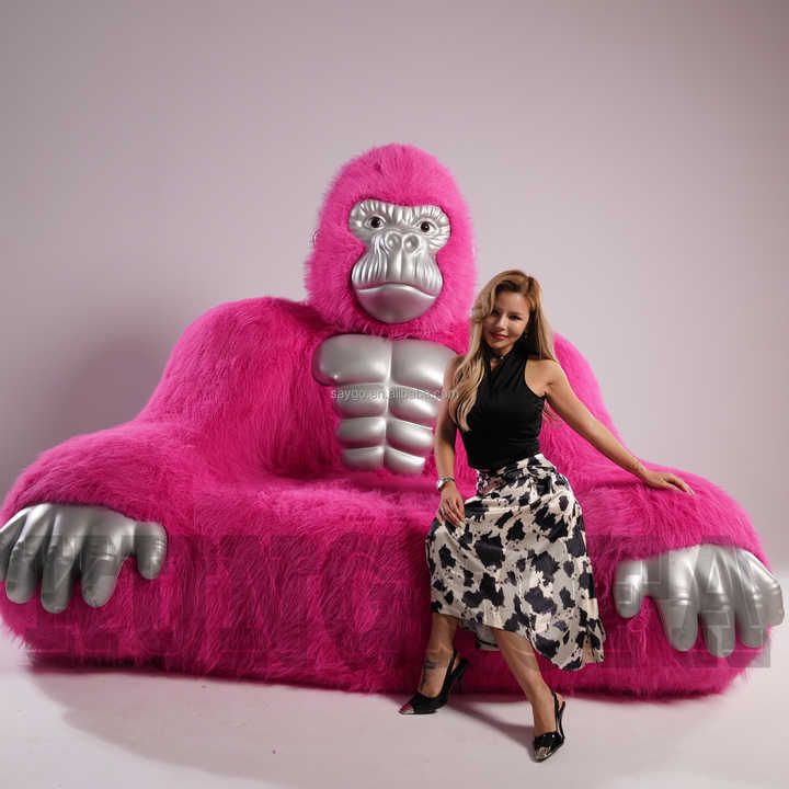 New Durable Giant Inflatable Gorilla Sofa New Gorilla Shape Sofa Internet Celebrity Gorilla Couch in Living Room