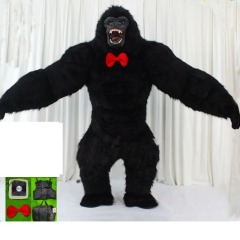 Children Scare Crying King Kong Gorilla Mascot Costume for Adult 2m 2.6m Inflatable Blue Gorilla Monkey Costume for Outdoor Show