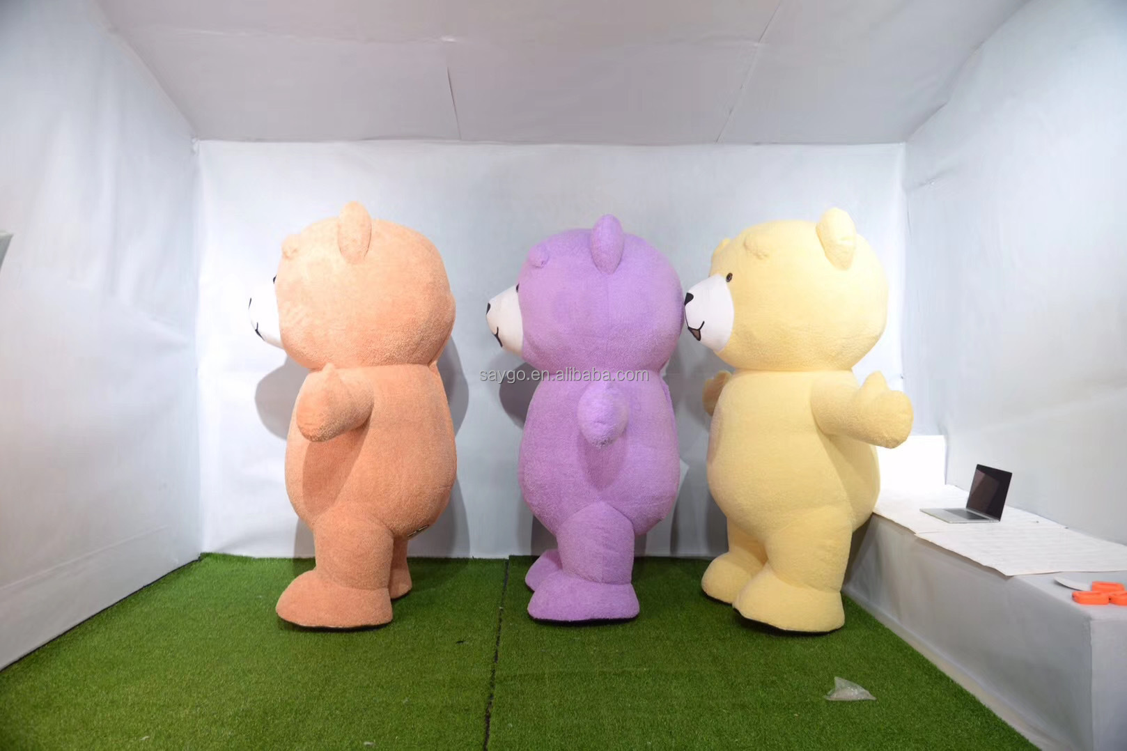 Hot Sale Green Teddy Bear Mascot Costumes Various Color Inflatable Giant Teddy Bear Costume Inflatable Teddy Bear Mascot Costume
