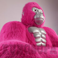 Best Selling China Large Size Inflatable Gorilla Sofa New Gorilla Shape Sofa Internet Celebrity Gorilla Couch in Living Room