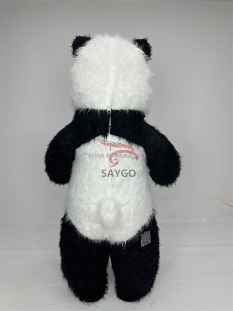Animal Panda Bear Factory Wholesale MOQ 1 PC Popular Cartoon Character Inflatable Mascot Costume Adult Mascot Costume for Sale