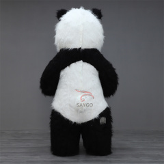 Hot sale Christmas Panda Mascot Costume Adult Inflatable Cartoon Animal Theme Walkable Plush Parties Dancing Costume