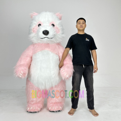 Factory Giant Inflatable Walking Panda Mascot Costume Funny Polar Bear Mascot Costume Panda for Promotional