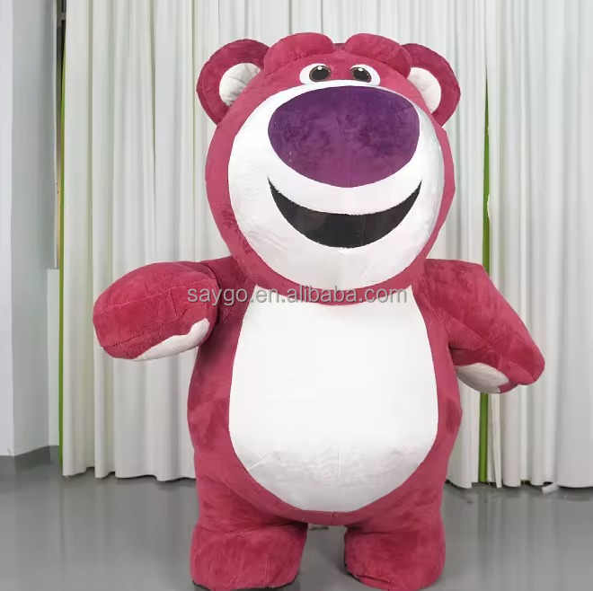 Lovely Style Dressing Bear Mascot Costume Various Color Inflatable Giant Teddy Bear Costume Inflatable Teddy Bear Mascot Costume